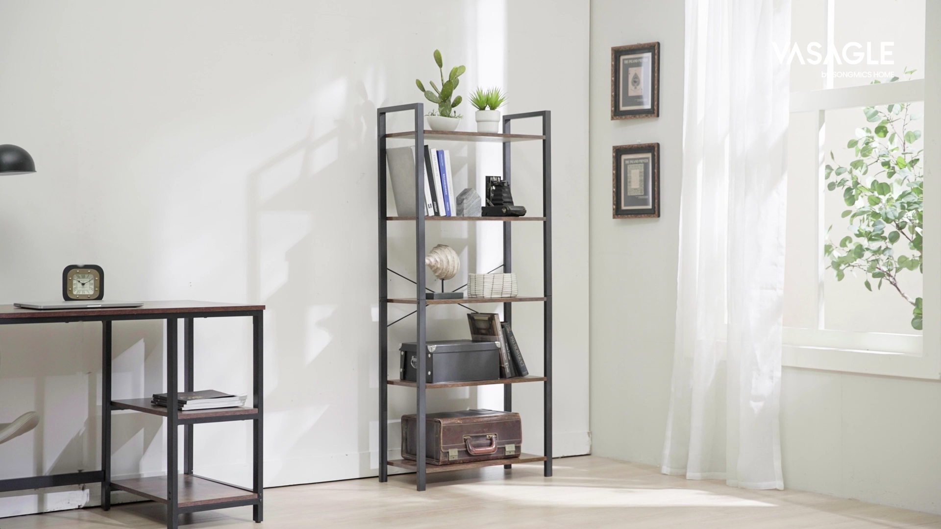 Amazon.com: VASAGLE 5-Tier Bookshelf, Bookcase with Steel Frame